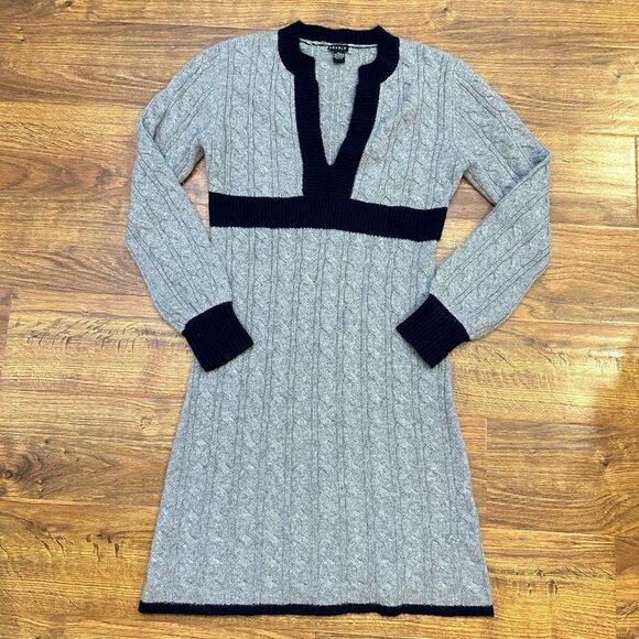 Searle 100% Cashmere Cable Knit Dress size L - Picture 1 of 4